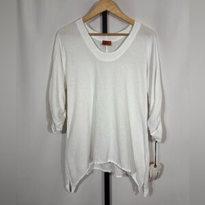 NWT Oh My Gauze! Arty Cotton Gauze Blouse in Snow Size 1